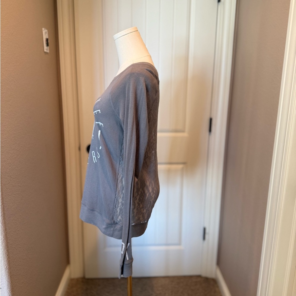Milwaukee Brewers PINK Victoria's Secret Gray Sweater with Lace Back - Picture 2 of 4